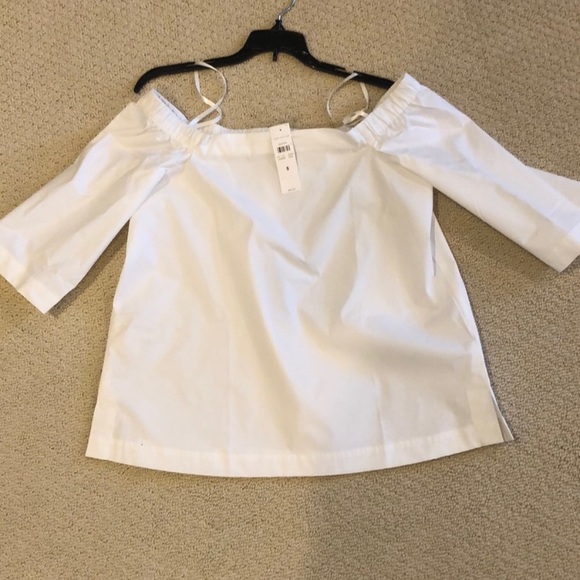 White Ann Taylor Off the Shoulder Blouse - Picture 1 of 2